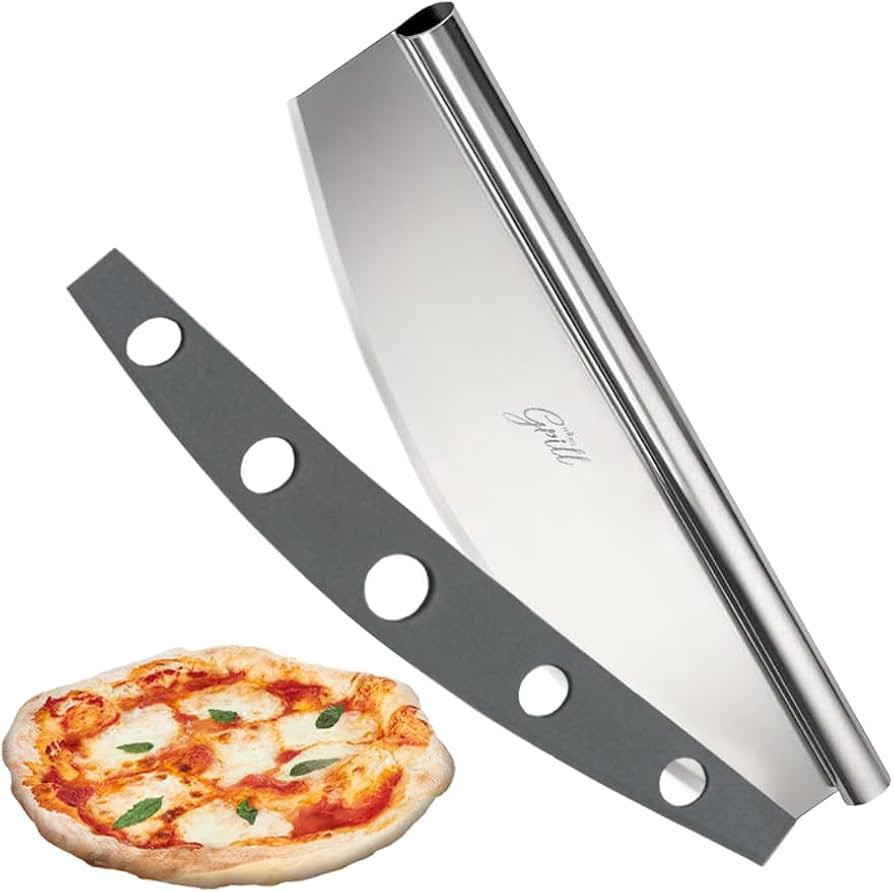 Pizza Cutter | Rocker Blade By Hans Grill | 14" Large Japanese Grade Sharp Stainless Steel Rockin... | Amazon (US)
