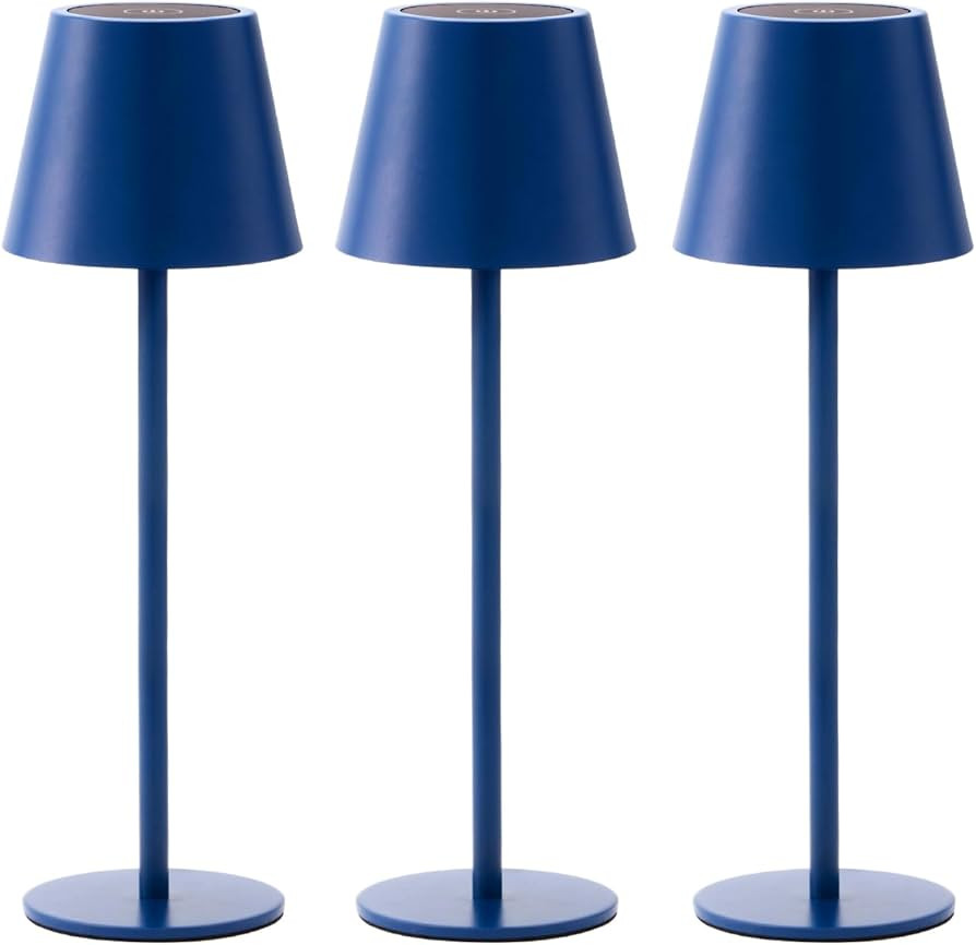 3 Pack Cordless Table Lamp, Portable Battery Operated Lamp with 3 Color Temps and Stepless Dimmin... | Amazon (US)