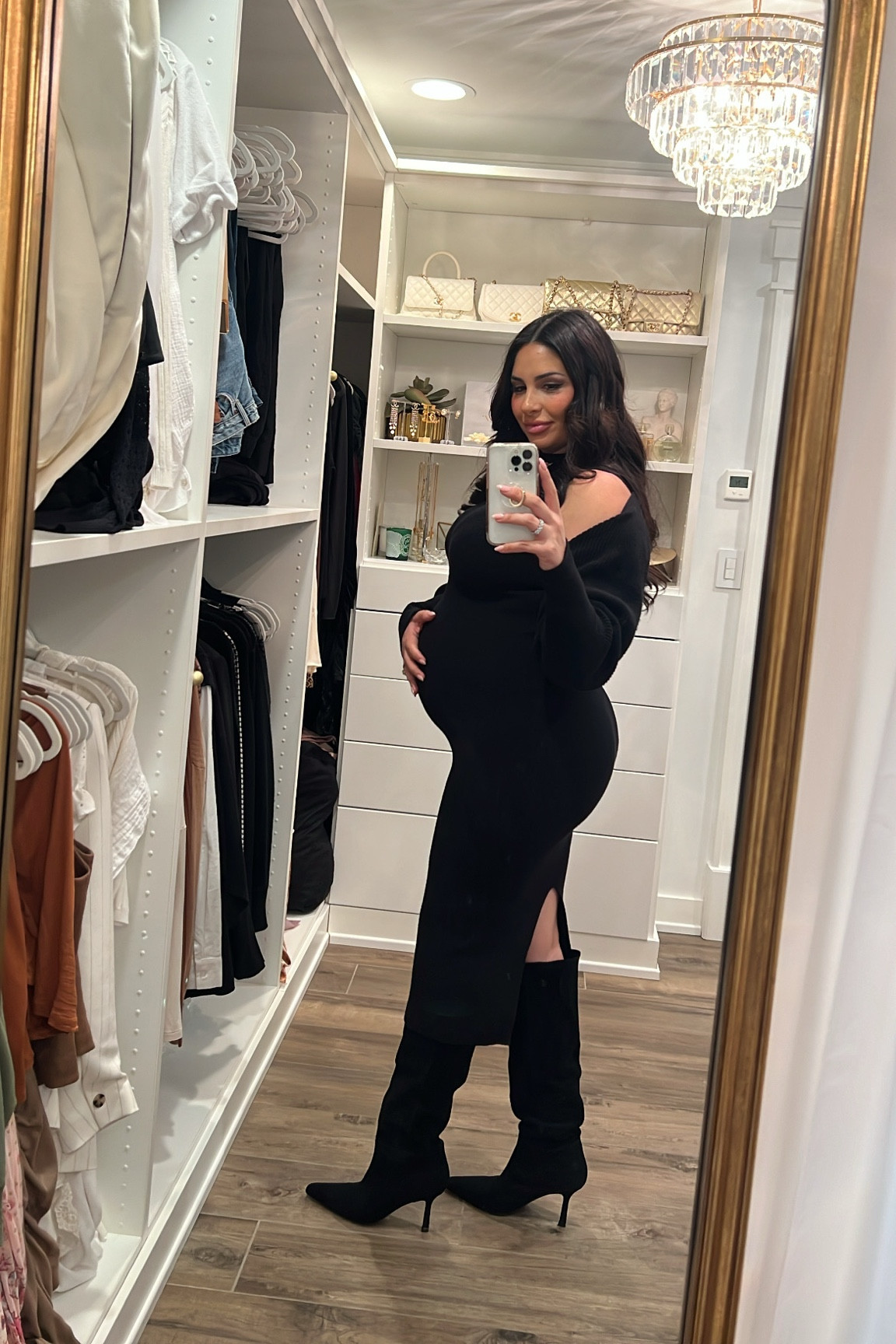 Black sweater dress and boots 

#LTKSeasonal #LTKBump