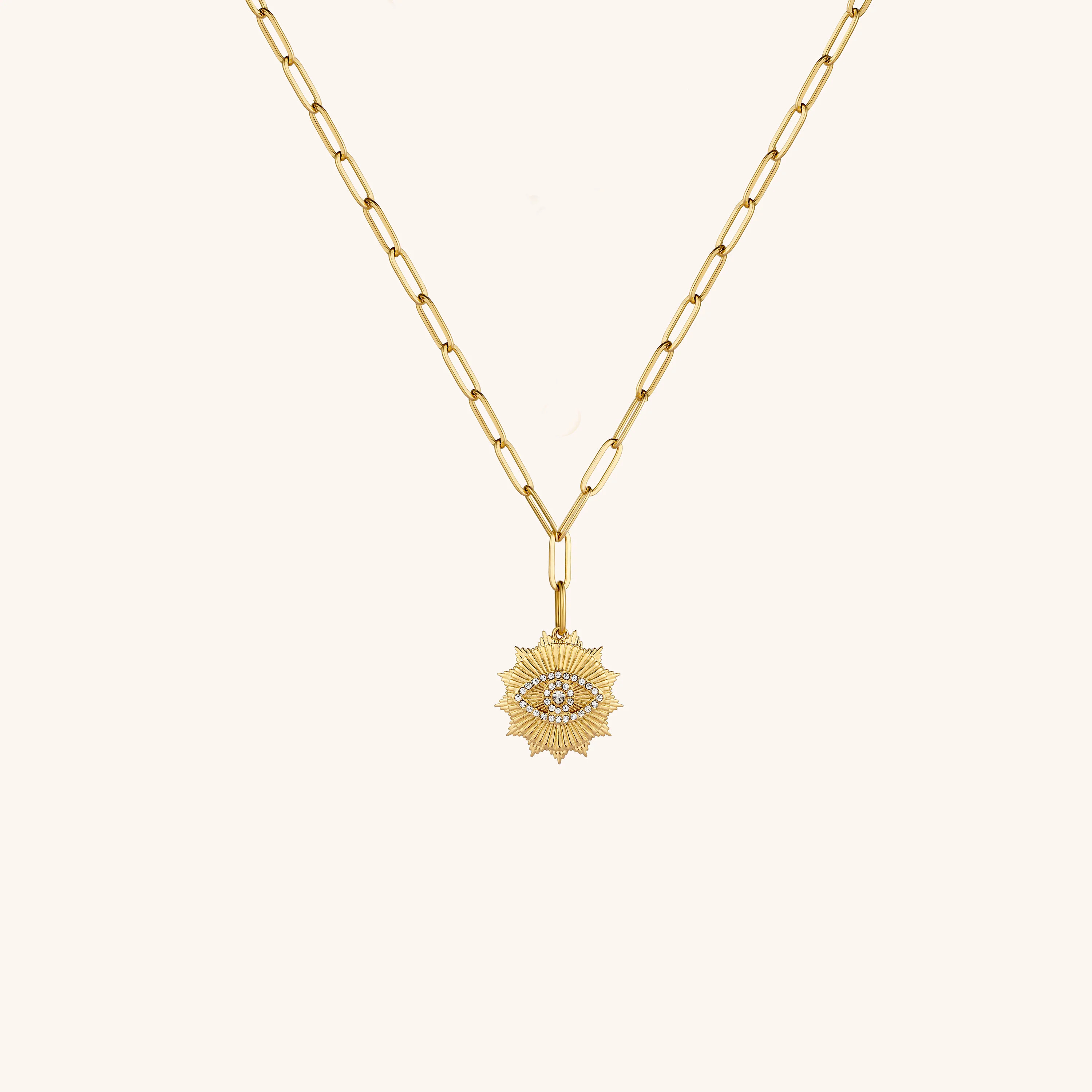 Sunburst Evil Eye Necklace | Victoria Emerson