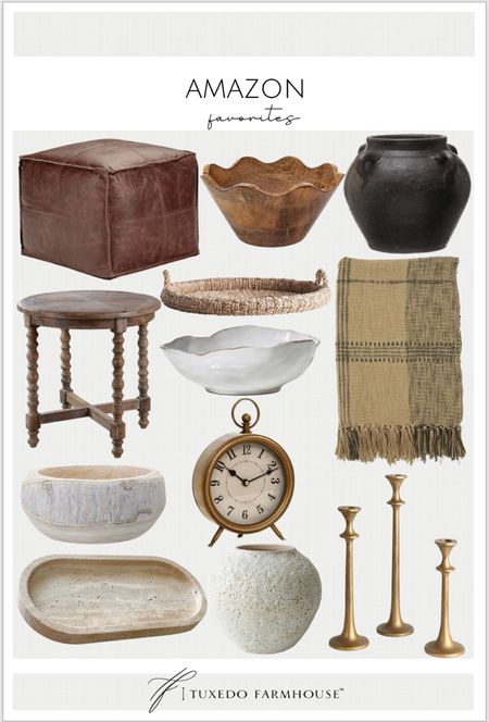 Amazon favorites! Beautiful neutral, rustic pieces! 

Vase, living room, ottoman, blanket, clock, table, tray, home decor, antique, gold 

#LTKfindsunder100 #LTKhome #LTKfindsunder50