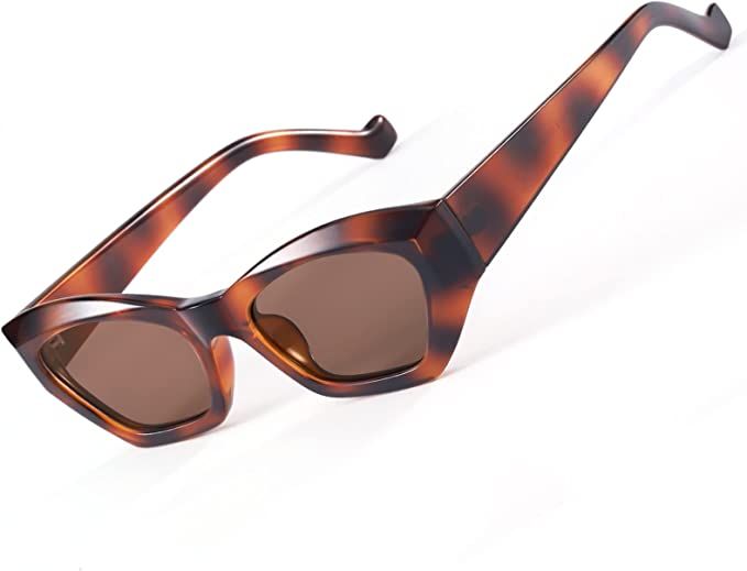 LVIOE Trendy Narrow Polarized Cateye Sunglasses for Women Men Geometric Designer Y2K Fashion Shad... | Amazon (US)