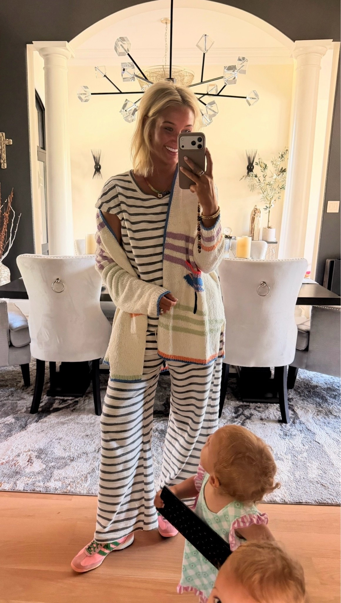 Striped set with sweater and sneakers! 💕🥰

#LTKgrwm #LTKootd #LTKmomlife