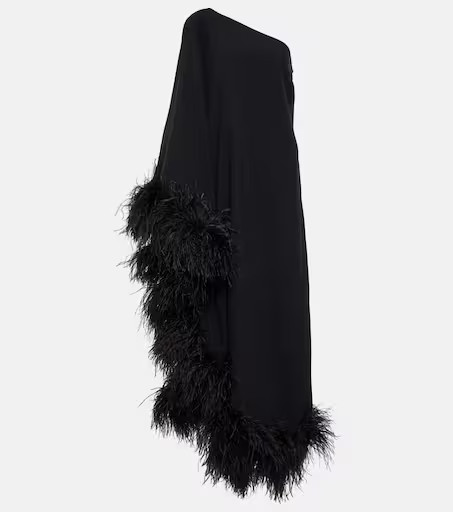 Ubud feather-trimmed crêpe gown | Mytheresa (UK)