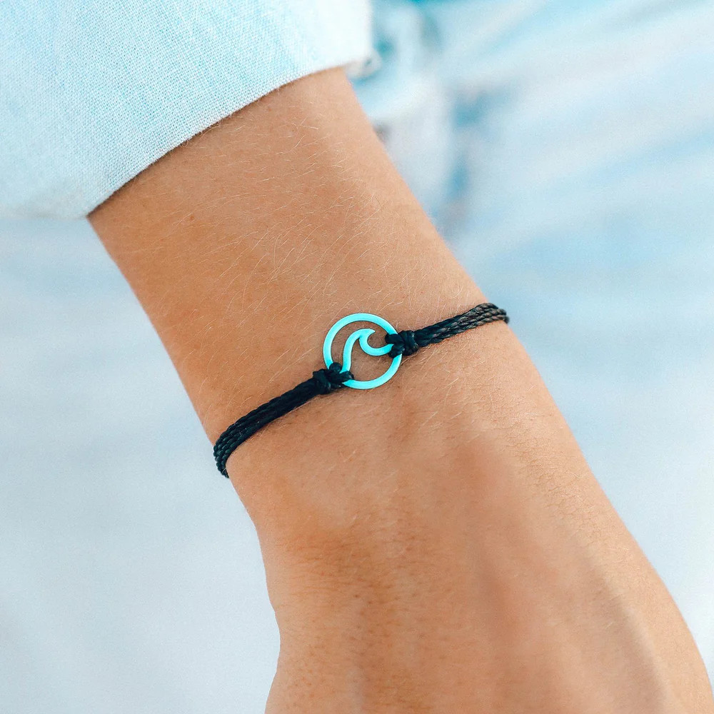 Blue Enamel Wave Charm | Pura Vida Bracelets