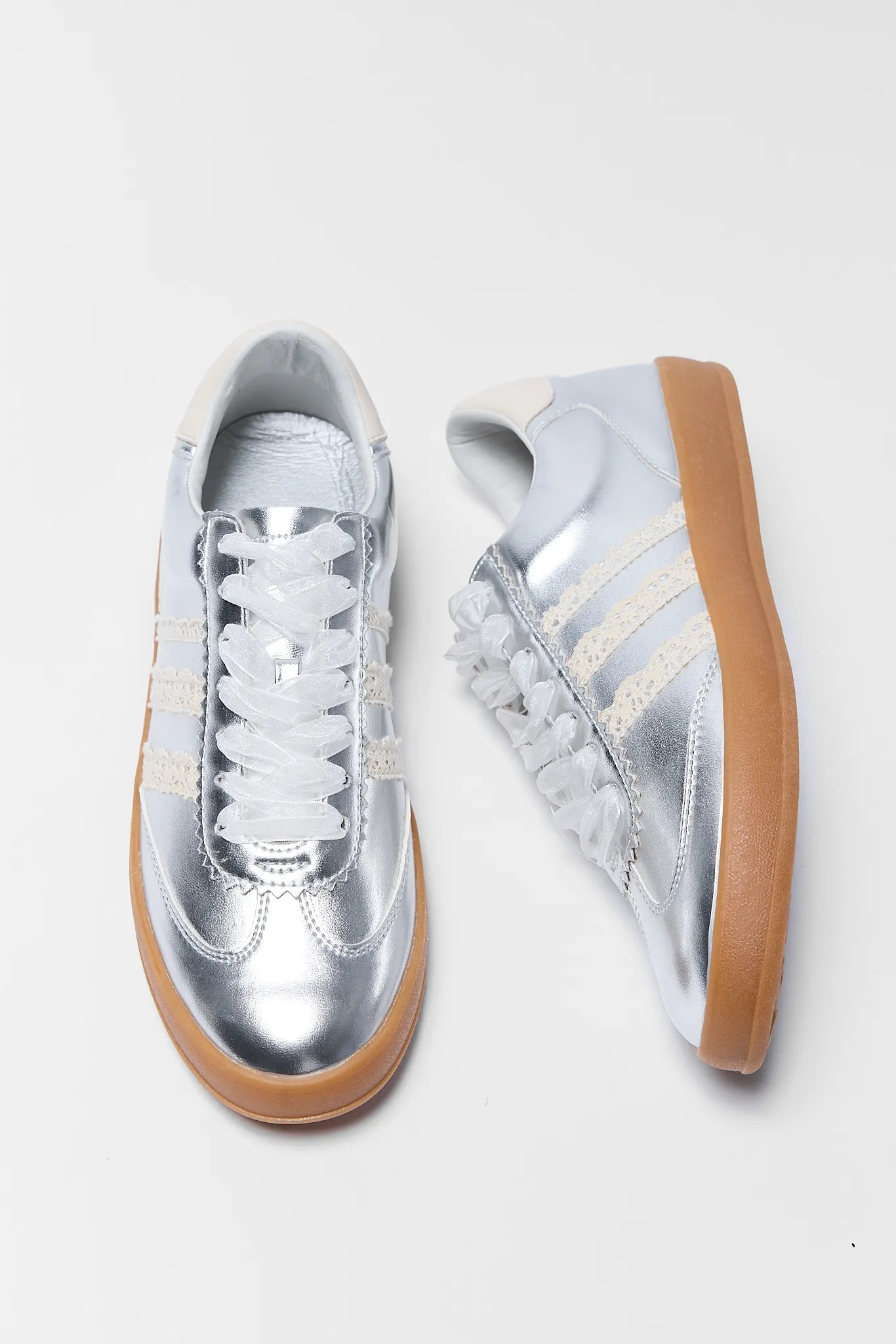 Dana Silver Lace Sneakers | Avara