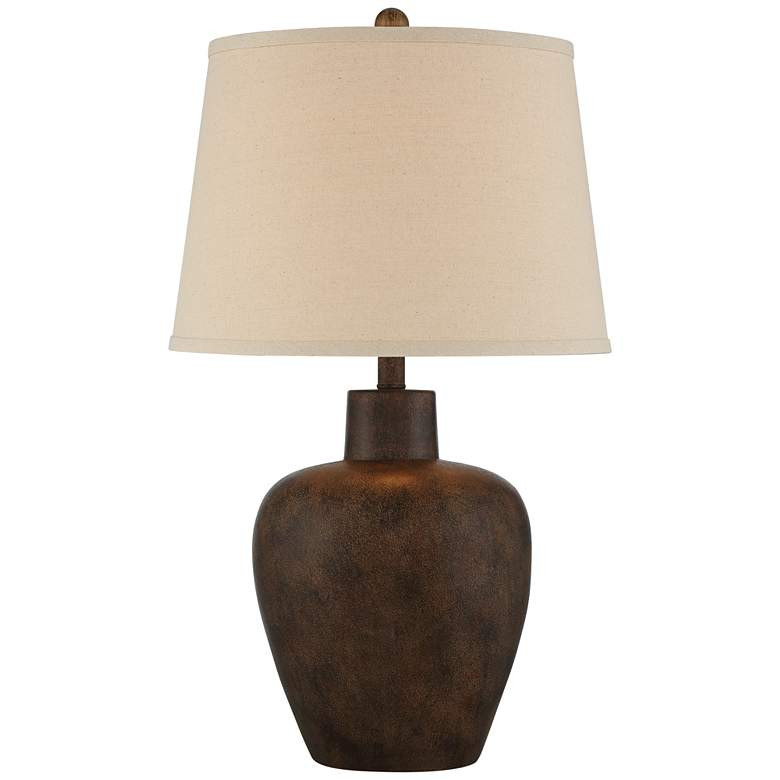 Regency Hill Glenn Southwest Urn Table Lamps in Dark Terra Cotta Set of 2 - #88E51 | Lamps Plus | Lamps Plus