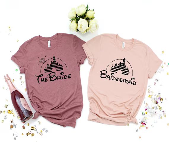 Disney Bride Shirt, Disney Bachelorette Shirts, Disney Bachelorette Party Tee, Disney Wedding, Di... | Etsy (US)