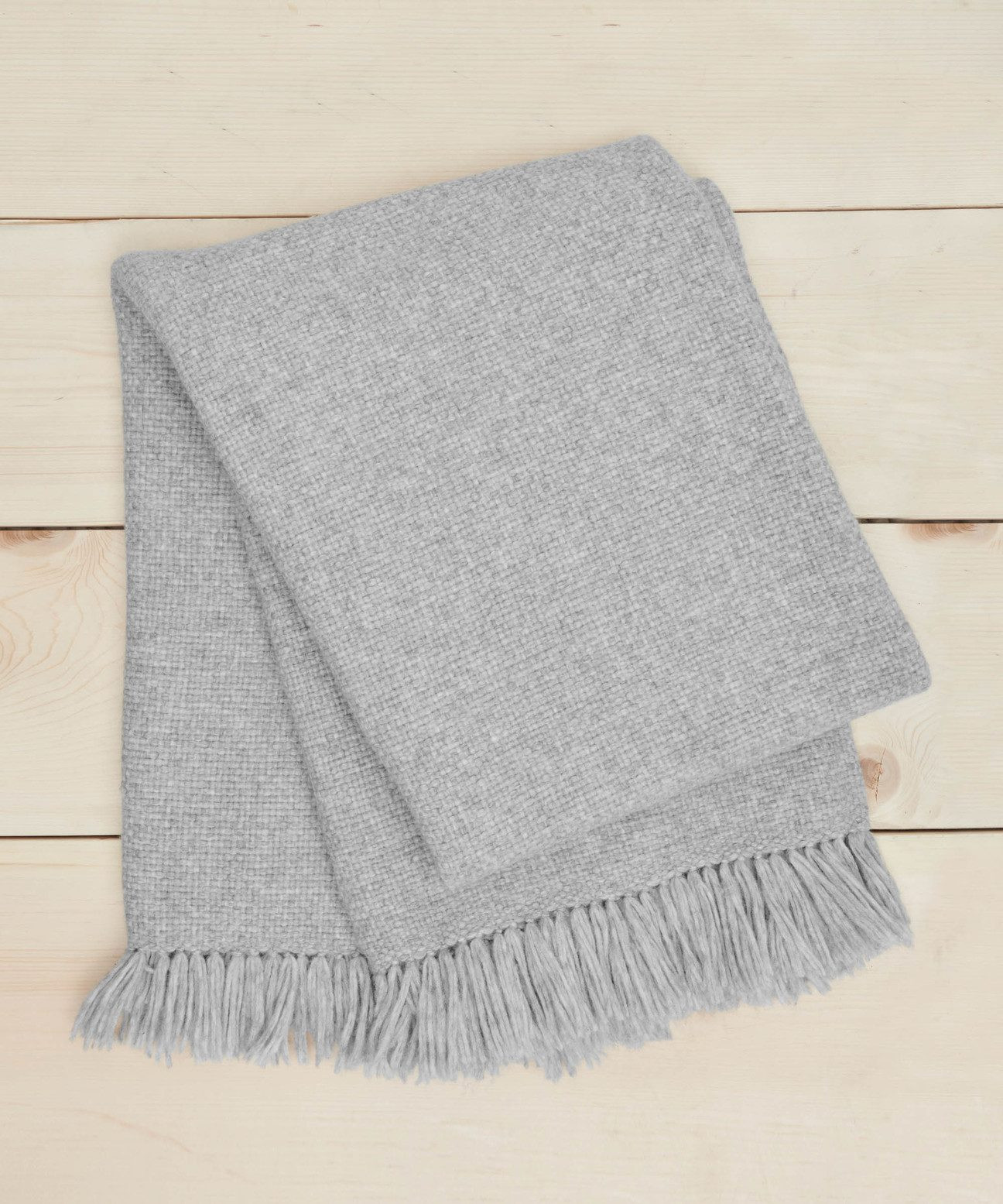 Alpaca Basketweave Throw - Light Grey | Jenni Kayne | Jenni Kayne