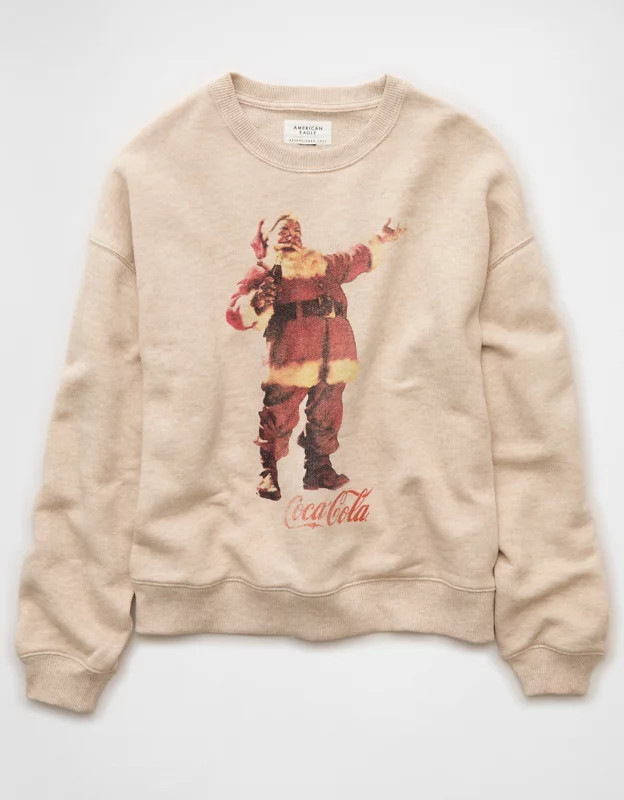 AE Coca-Cola Holiday Crew Neck Sweatshirt | American Eagle Outfitters (US & CA)