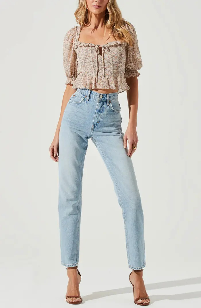 HLF SLV TIE FRONT TOP | Nordstrom