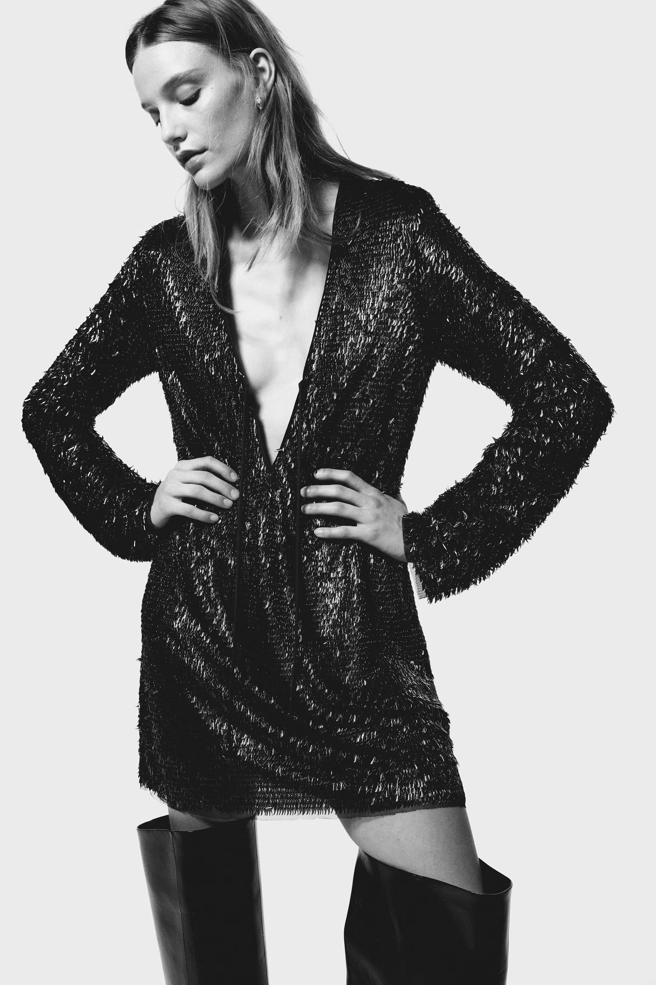 Embellished V-neck dress | H&M (US + CA)