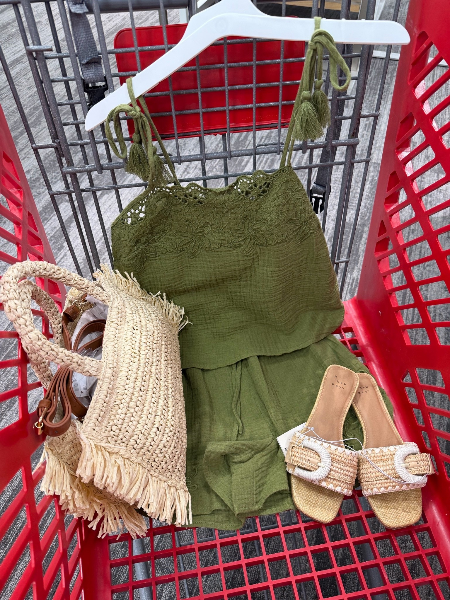 Summer outfit idea with this lightweight Target matching set that comes in raspberry pink too. #targetfashion