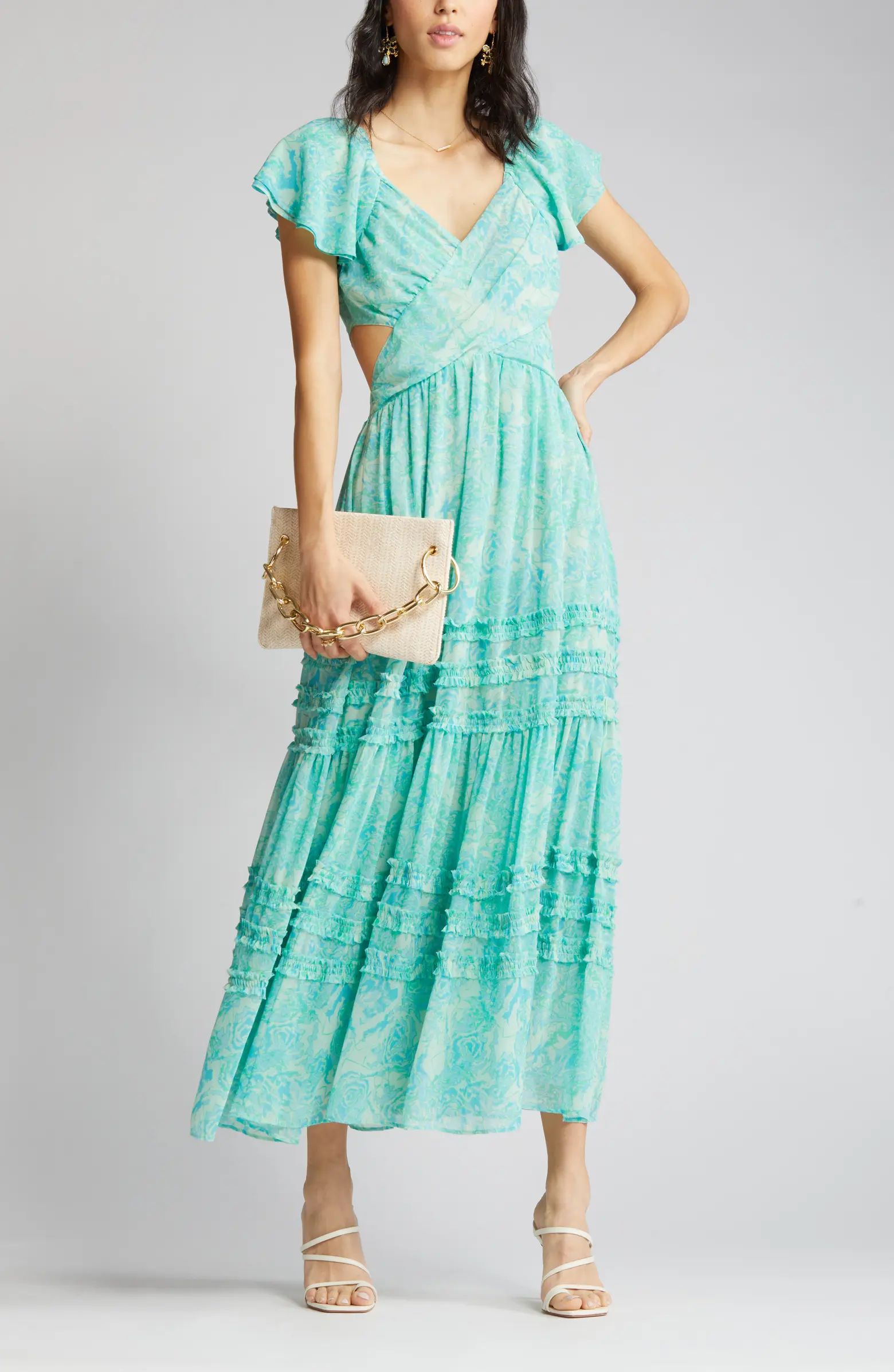 Cross Front Chiffon Maxi Dress | Nordstrom