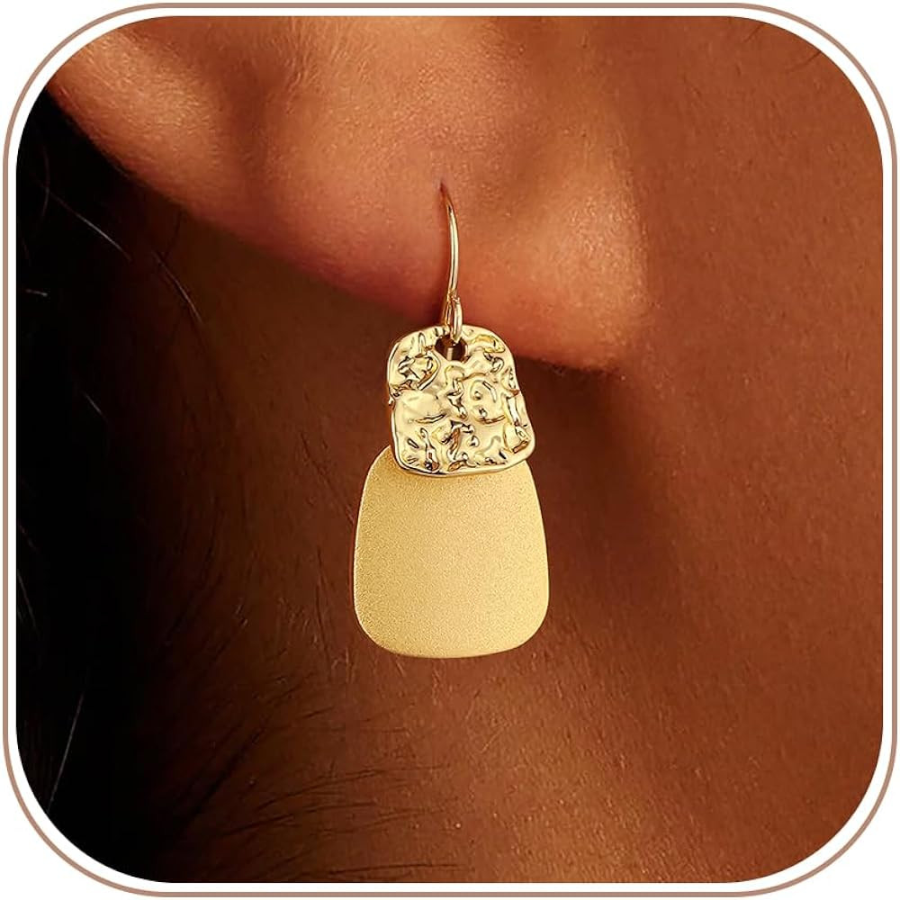 Gold/Silver Plated Earrings for Women Small Dainty Lightweight Minimalist Hypoallergenic Simple P... | Amazon (US)