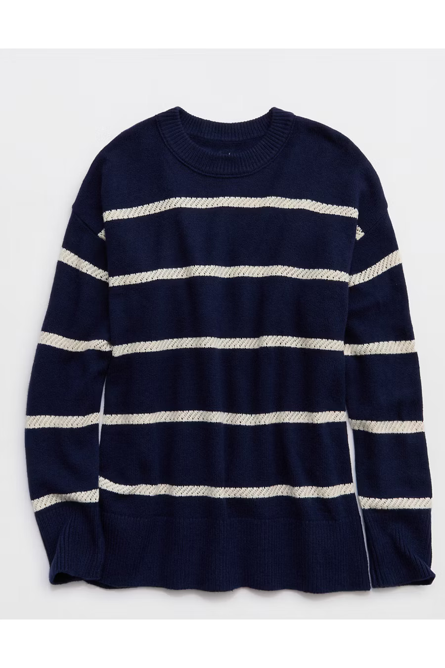 Aerie Softest Luxe Crew Sweater Women's Navy L | American Eagle Outfitters (US & CA)