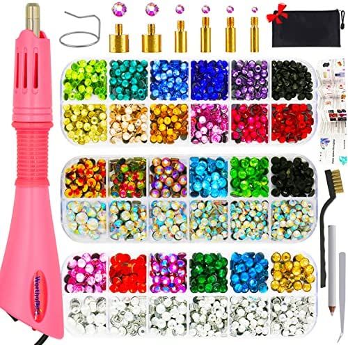 Worthofbest Hotfix Rhinestone Setter, Applicator ToolKit, Hot Fixed Wand Bedazzler Kit, 4080Pcs, ... | Amazon (US)