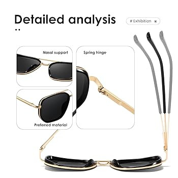 kimorn Polarized Aviator Sunglasses for Women Retro Square Frame Sun Glasses UV400 Protection Sha... | Amazon (US)