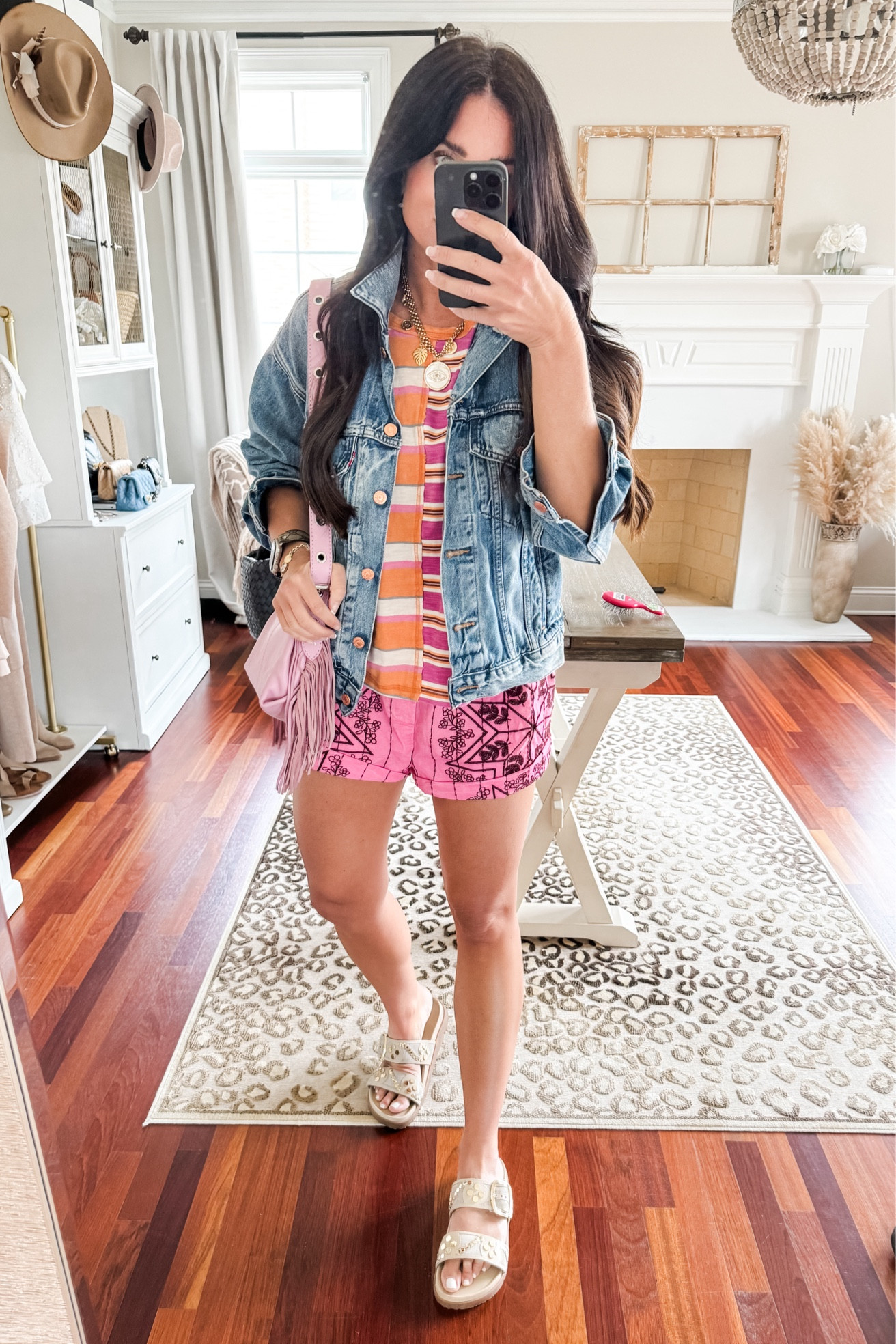 XS tee
Small jacket
Medium shorts

#LTKSeasonal #LTKstyletip #LTKFestival