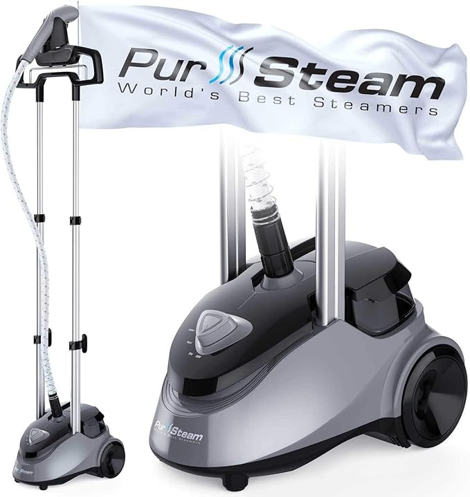 PurSteam Garment Steamer Professional Heavy Duty Industry Leading 2.5 Liter (85 fl.oz.) Water Tan... | Amazon (US)