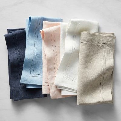 Linen Double Hemstitch Napkins | Williams-Sonoma