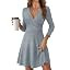 ANRABESS Women's Long Sleeve V Neck Fall Short Sweater Dress | Amazon (US)