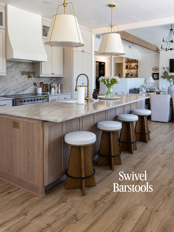 These swivel barstools have quickly become one of my favorite additions to our kitchen.
