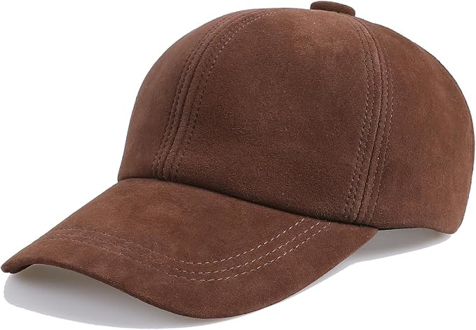 Unisex Genuine Suede Leather Baseball Caps for Mens Womens-Adjustable Back Strap | Amazon (US)