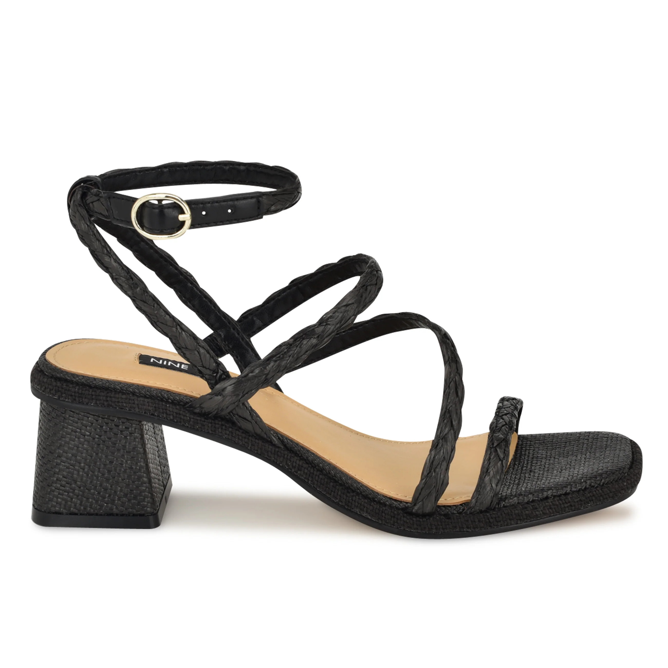 Emolly Raffia Block Heel Sandals | Nine West (US)