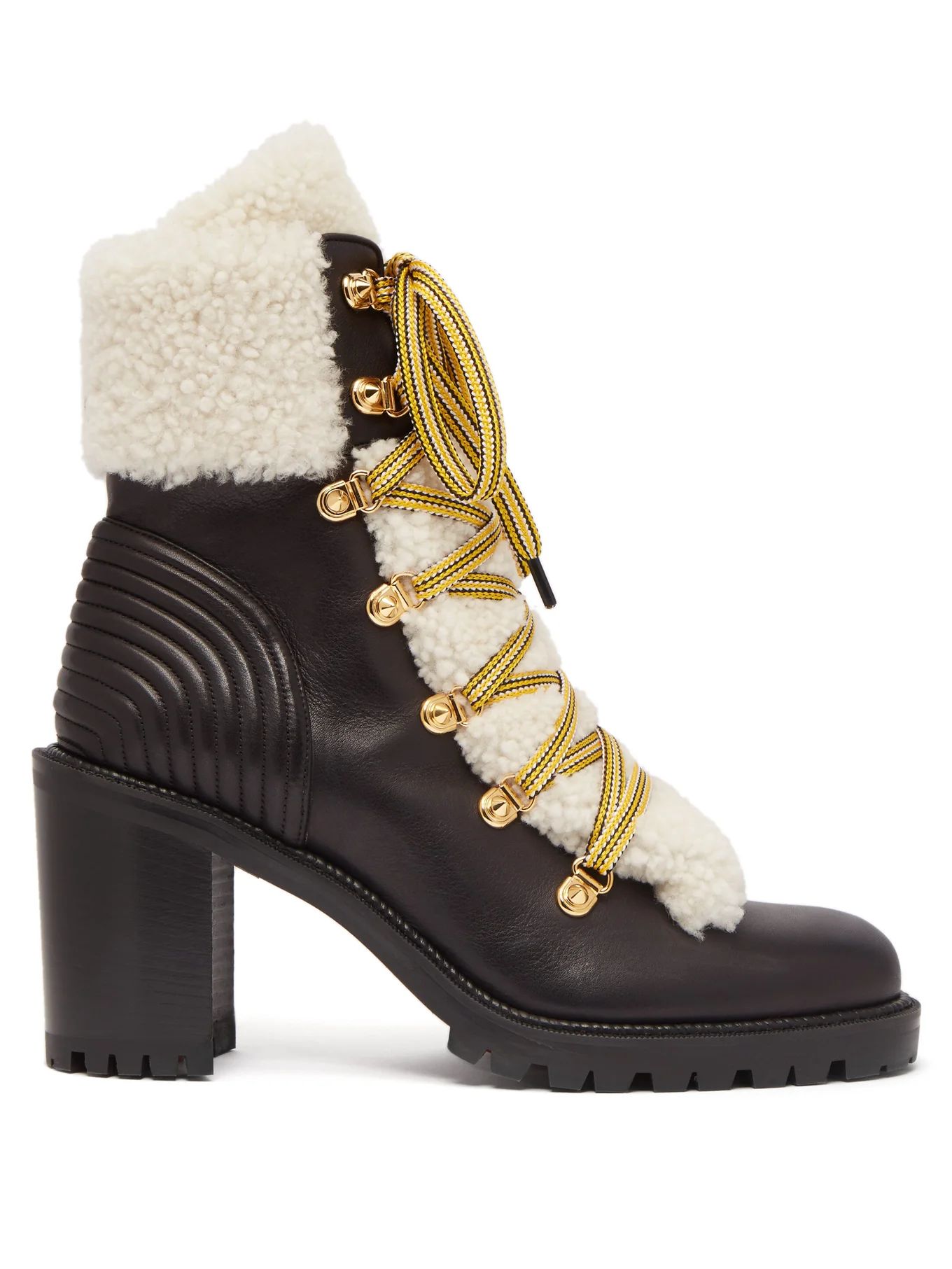 Yetita 70 shearling-trimmed leather ankle boots | Christian Louboutin | Matches (US)