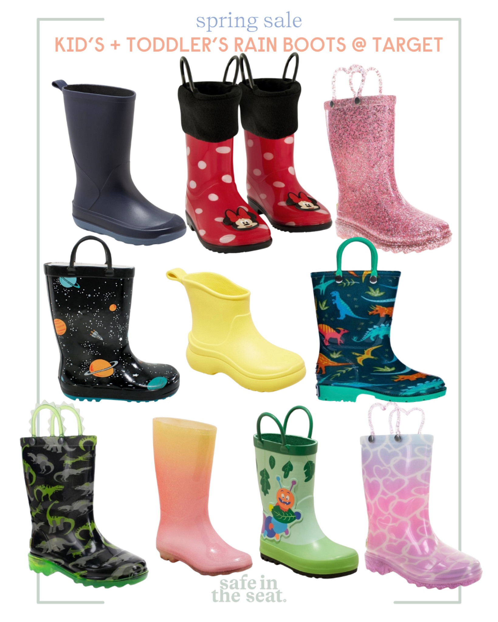 Spring rain is around the corner! Rain boots for kids and toddlers on sale at Target this weekend!

#LTKkids #LTKshoecrush #LTKSpringSale