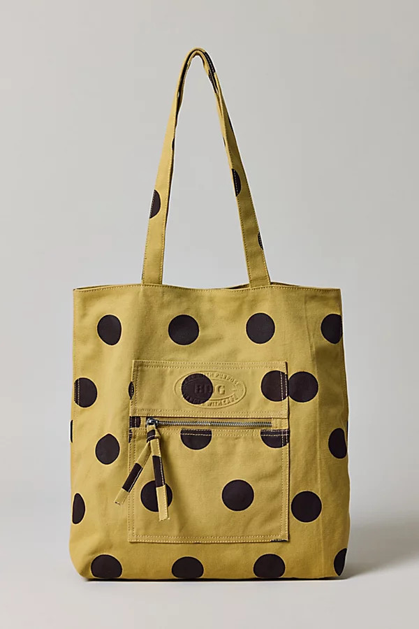 BDG Logo Washed Denim Tote Bag in Polka Dot at Urban Outfitters | Urban Outfitters (US and RoW)