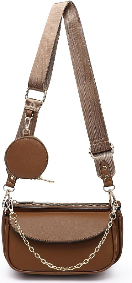 Bolsas cruzadas pequeñas para mujer con monedero, bolsa de cuero sintético, bolso de hombro de ... | Amazon (US)