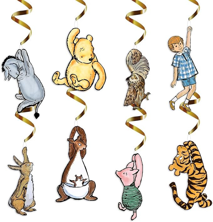 BLUEGALA Winnie Baby Shower Decorations 16Pcs Swirl Hanging Decorations for Classic Winnie Baby S... | Amazon (US)