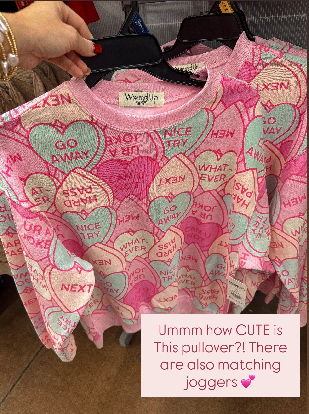How Cute Is This Walmart Pullover?! 💕✨

Found the cutest Walmart heart pullover and I’m obsessed. The playful conversation heart print gives it the perfect Valentine’s vibe while still being cozy enough for everyday wear. And yes — there are matching joggers for a full coordinated set that’s comfy and cute.

This is such a fun Walmart fashion find for lounging, running errands, or casual days when you still want something festive. Affordable, cozy, and totally giftable too.

✨ Heart print pullover
✨ Matching joggers available
✨ Cozy + cute everyday style

#WalmartFashion #WalmartFinds #WalmartStyle #HeartPrint #ValentinesStyle #MatchingSet #AffordableFashion #ComfyStyle #LTKFinds
