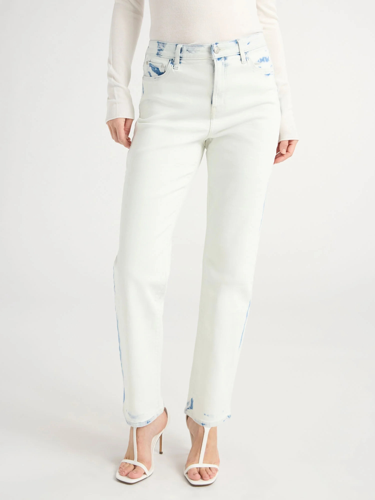 Scoop Women's Stovepipe High Rise Straight Leg Jeans, Sizes 0-20 | Walmart (US)