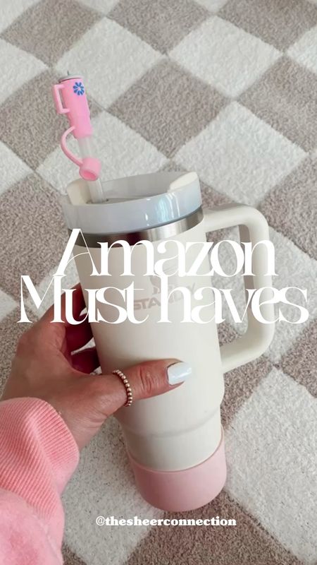 Gimme all the cute Amazon stuff 🫶🏻💕☁️ These are my latest fave finds, first off the Stanleycup is a must juuuuust in case you still didn’t get one! Pssst The neutral colors will be perfect for all seasons and never get out of style.  Aaaand you might just want to get some Fun accessories around that Stanley cup too 💯🌸☁️.  The brown iced water cup is super cool and very unique. I get asked about it A LOT! Last but not least one of my fave THIN AND NOT ITCHY sweaters which are great for spring and even fresh summer nights.  That pink looks absolutely perfect against your summer tan 💯🫶🏻🤍 

#LTKFind #LTKSeasonal #LTKU