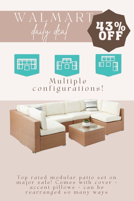 Amazing deal on this modular patio set from Walmart! Comes with the covers + can be rearranged so many different ways! 

#LTKSummerSales #LTKxWalmart #LTKSeasonal