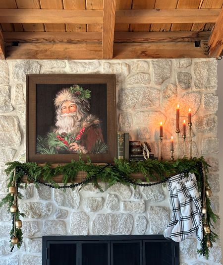 Simple Christmas Mantel Decor. 
You better not pout, Santa Claus is coming to town! 🎄🎅

#LTKHoliday #LTKhome #LTKSeasonal