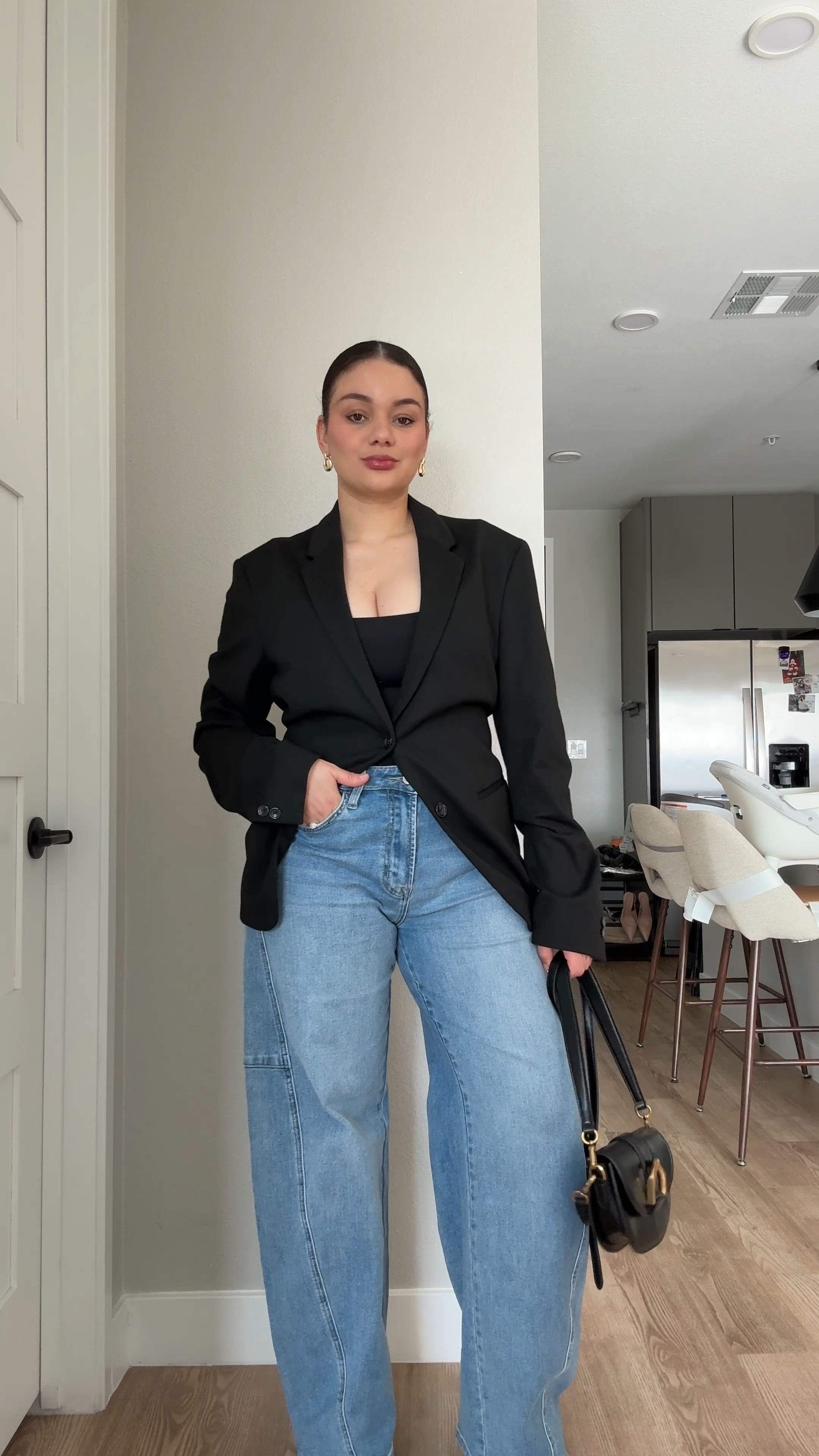 Styling barrel jeans 