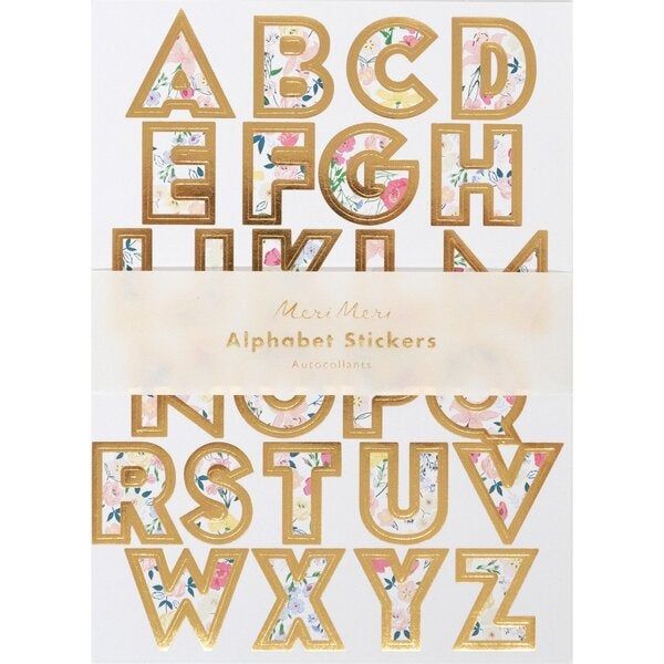 English Garden Alphabet Sticker Sheets | Maisonette