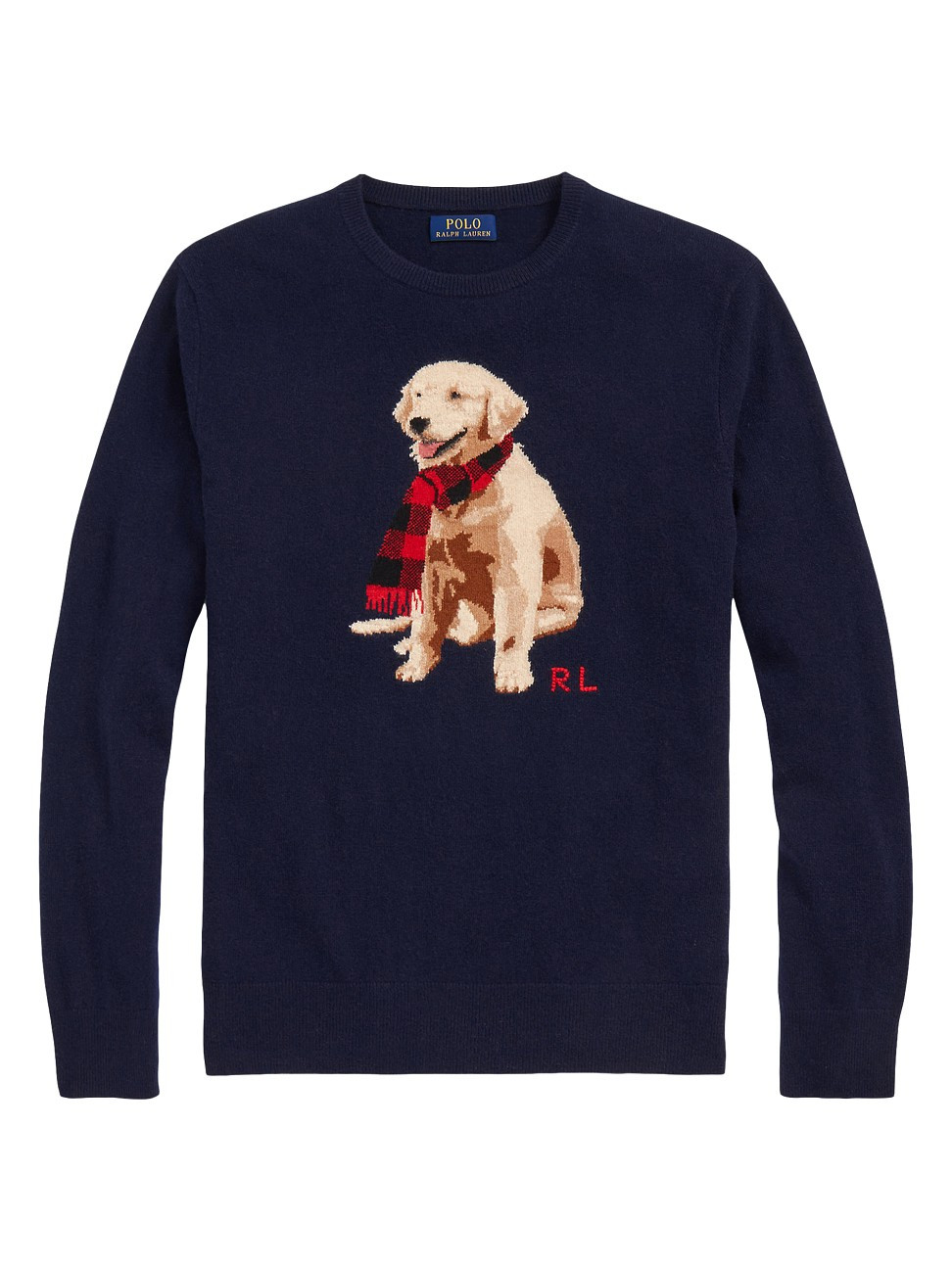 Men's Hunter Dog-Print Cashmere Sweater - Hunter Navy - Size Large | Saks Fifth Avenue
