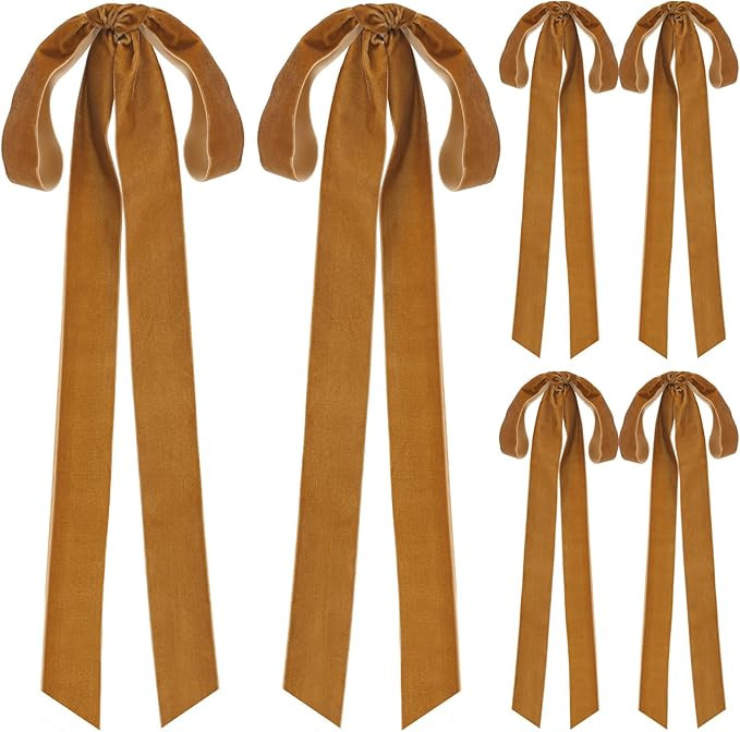 Velvet Christmas Bows 3/8 Inch Christmas Wreath Bows Rustic Crafts Gift Bows Vintage Velvet Ribbo... | Amazon (US)