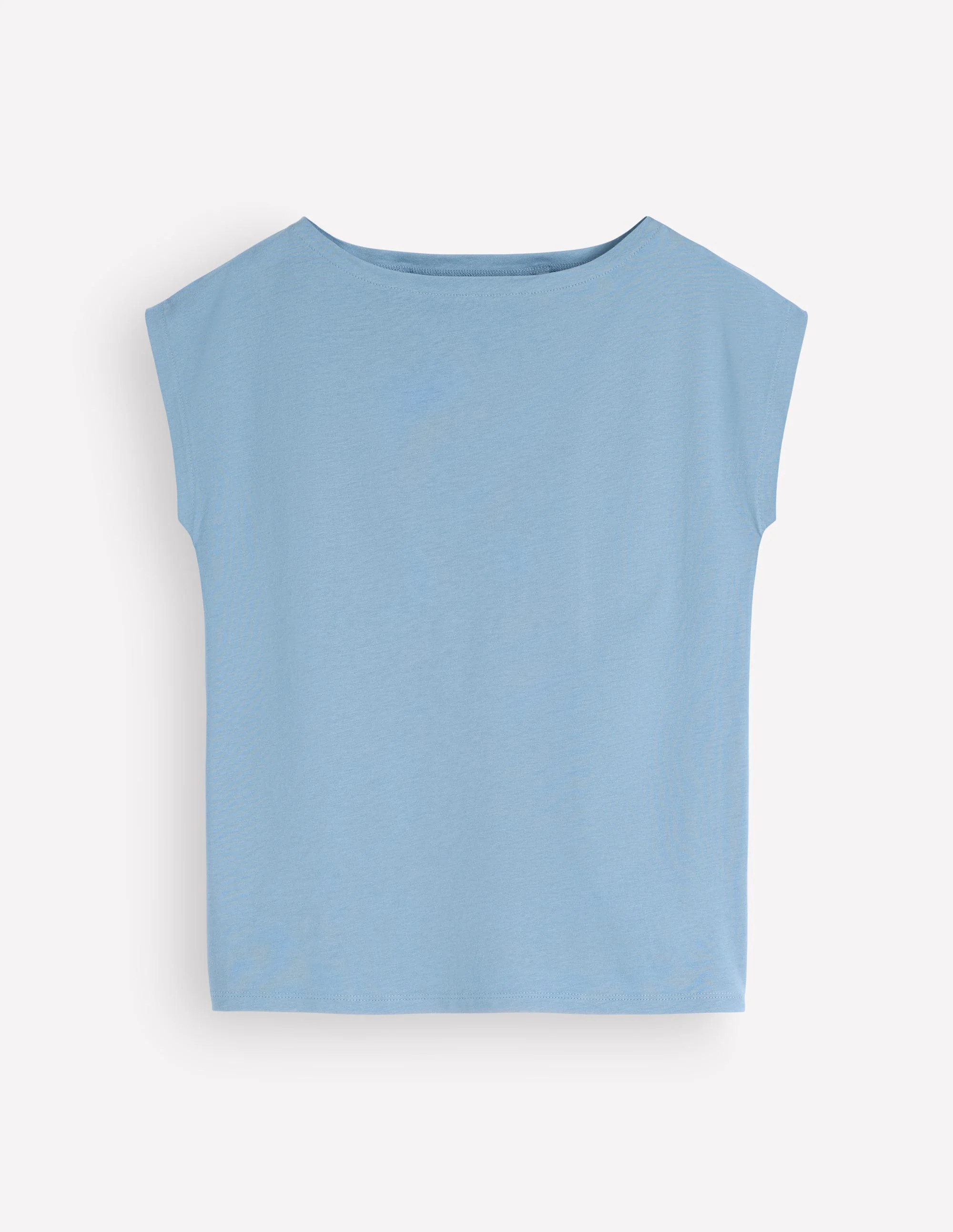 Supersoft Slash Neck T-Shirt-Blue Aura | Boden (US)