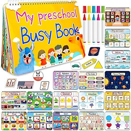 HeyKiddo Toddler Busy Book, Autism Toys for Kids, Preschool Learning Activity Binder, 16 Themes w... | Amazon (US)