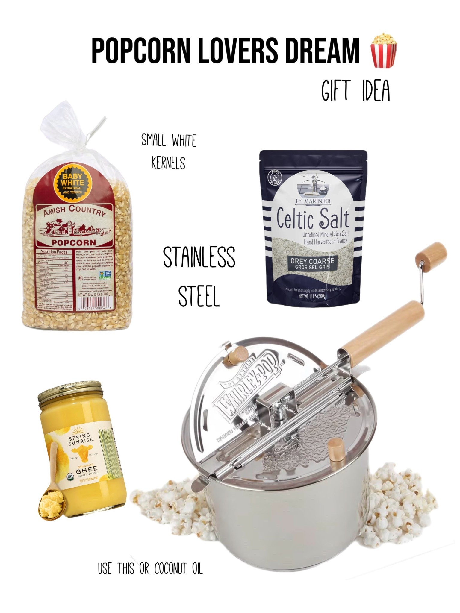 If you know me, you know popcorn is my favorite snack 🍿 Sharing my exact method and the best kernels I’ve found so far. Stainless steel Whirly Pop linked.

#LTKCyberWeek #LTKGiftGuide #LTKfoodie