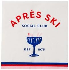 Bonjour Fete Apres Ski Cocktail Paper Party Napkins | 3-Ply Fancy Napkins | Cozy Party Supplies f... | Amazon (US)