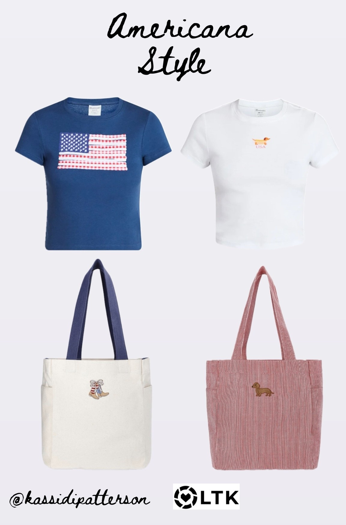 Americana fashion. Tote bags. Graphic tees. Baby tees

#LTKTravel #LTKU