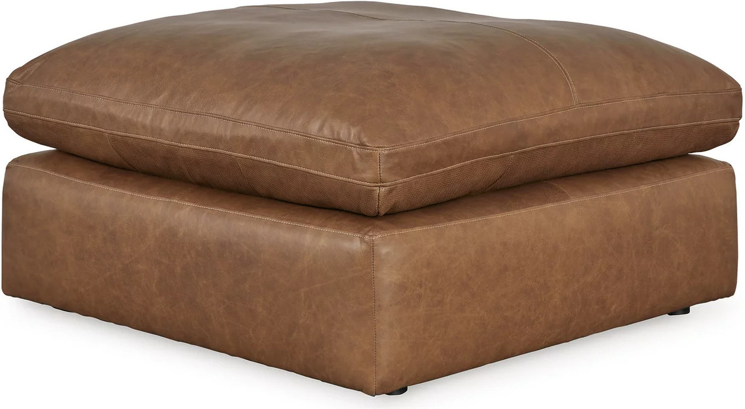 Emilia Oversized Accent Ottoman In Caramel | 1stopbedrooms