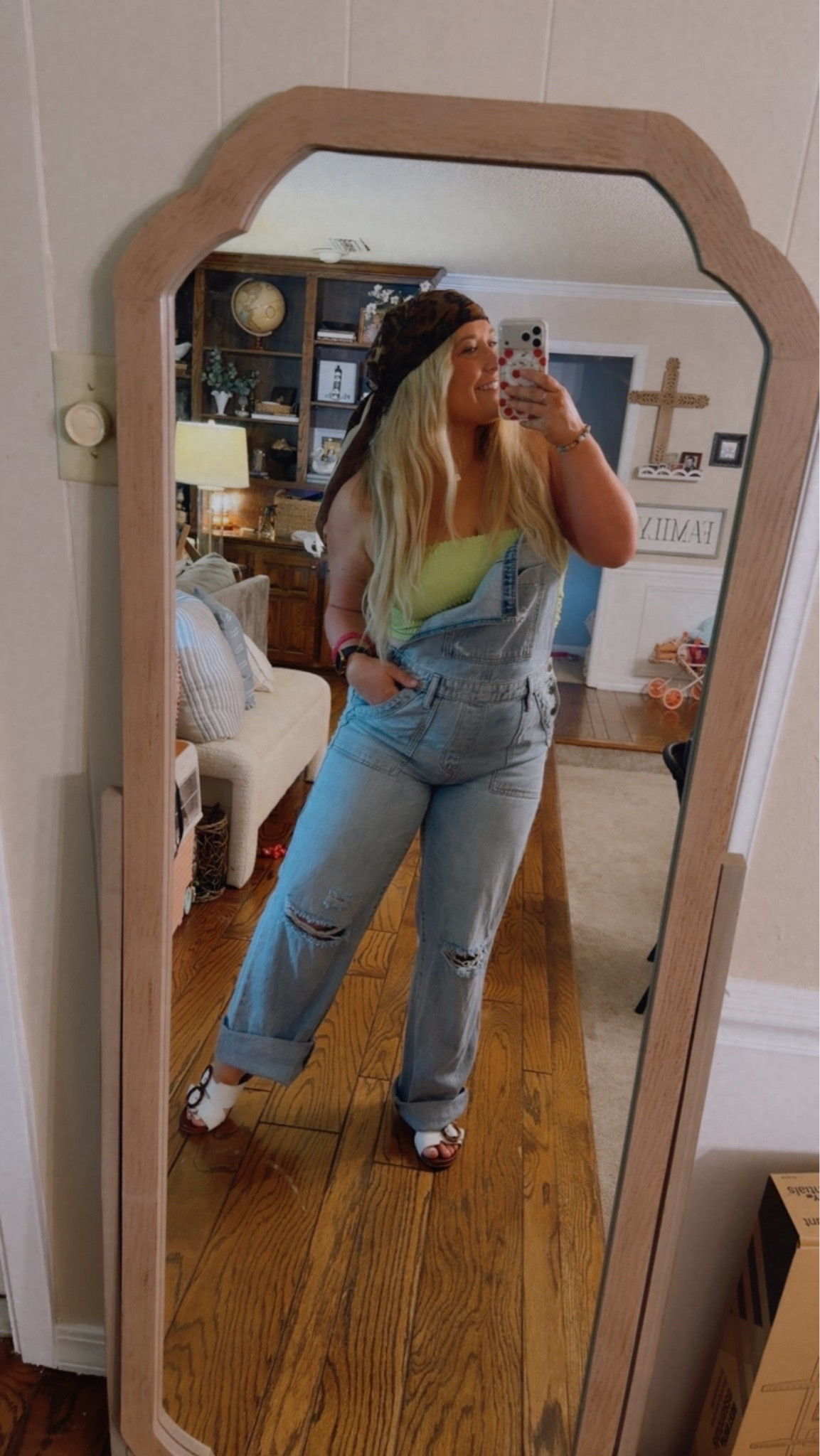Serving effortless cool-girl vibes in oversized denim ✨ - A casual coastal cowgirl outfit featuring oversized distressed denim overalls, a bright bandeau top, and a trendy headscarf. Perfect for summer, concerts, lake days, brunch, or an effortless everyday Pinterest girl look 🤠✨ #coastalcowgirl #overalloutfit #summeroutfit #denimoveralls #casualstyle #ltkstyle #pinterestfashion

#LTKgrwm #LTKootd #LTKmomlife